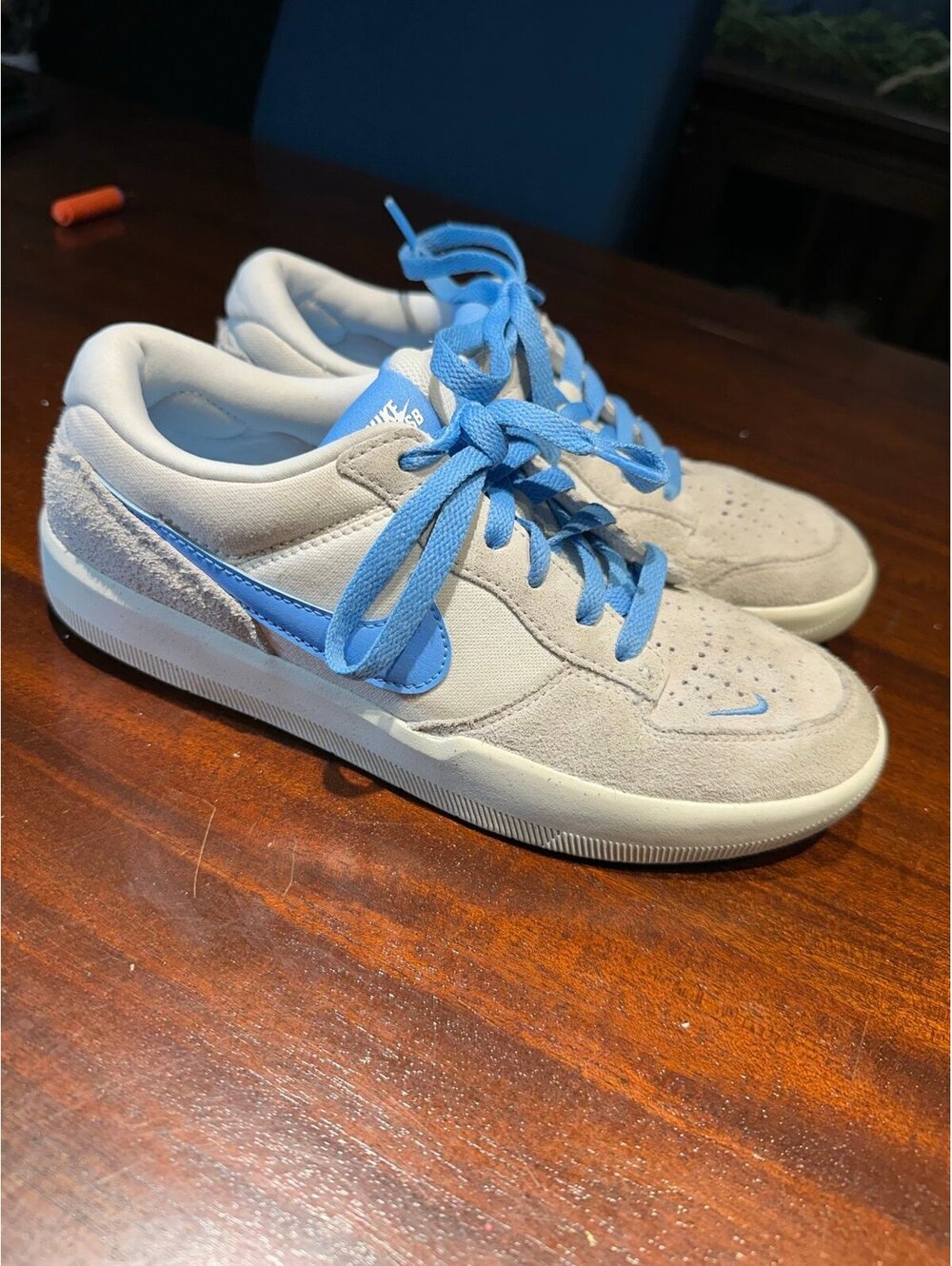 Nike SB Force 58 Premium Light Blue / Sail Skate Shoes - Womens size 6.5/ EU 39
